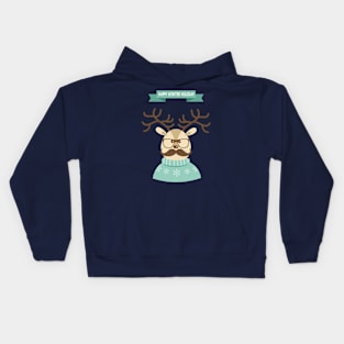 Happy Winter Holiday Deer Kids Hoodie